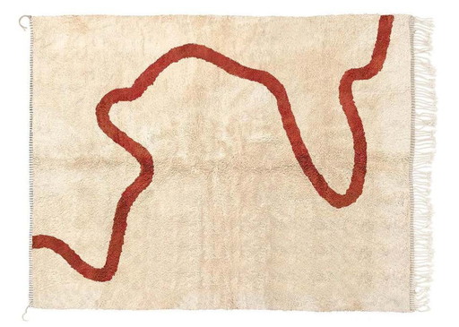 Tappeto tradizionale marocchino in lana 250x150cm - Fatto a mano dall'Atlante