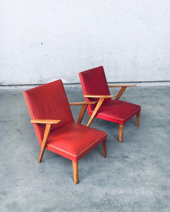 Image 1 of Lounge-Sessel-Set im niederländischen Design der 1950er Jahre