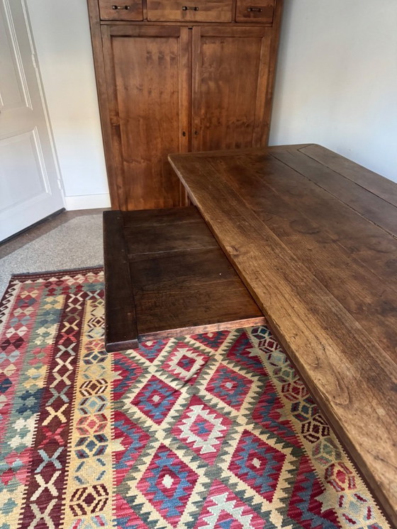 Image 1 of French farmhouse table with bench and chairs