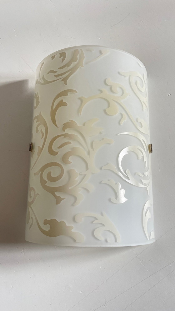 Image 1 of Polished and Silk-screened Glass Wall Lamp by Eglo