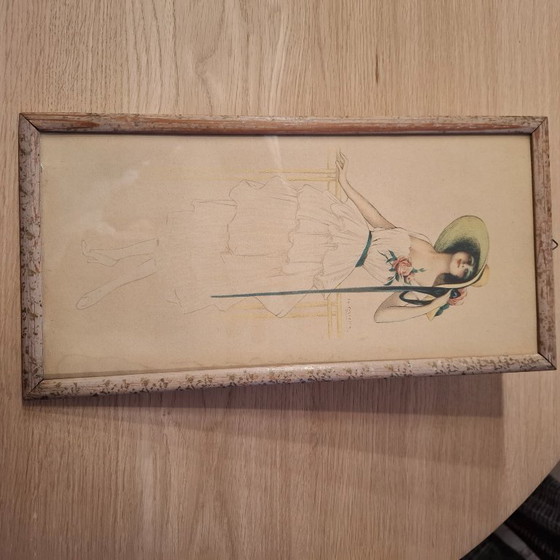 Image 1 of 2 x art nouveau tekening van Gaspar Camps