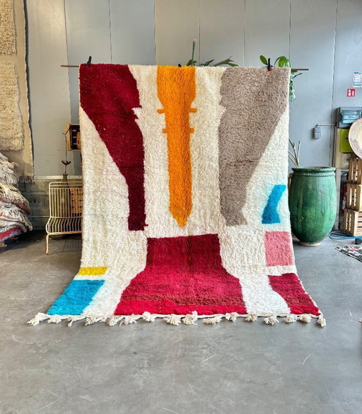 Moroccan Rug Handmade Wool Rug Azilal Rug Berber Rug Abstract Rug Boho Rug Colorful Rug Modern Designer Rug