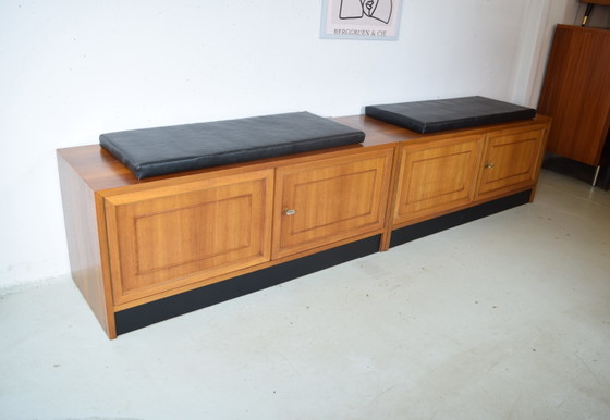 Mid Century Sideboard Modular Vintage Bench Dresser – Wood, Plastic (photo 3 of 8)