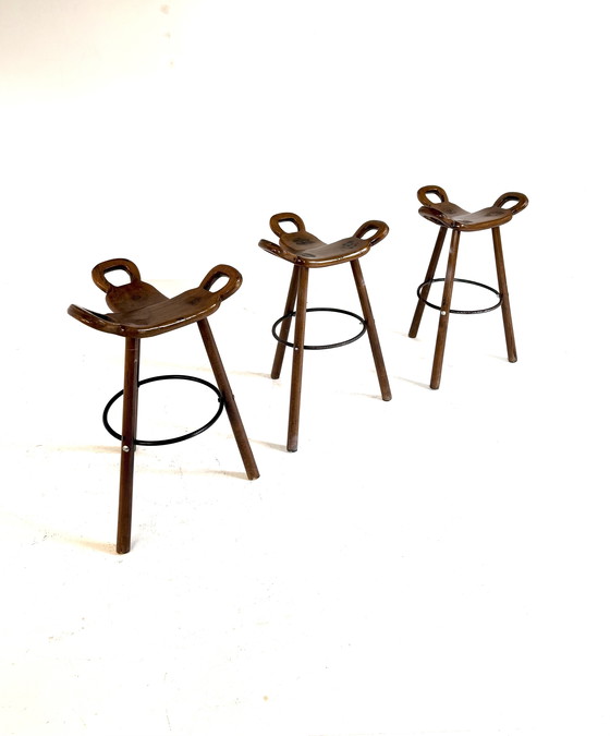 Image 1 of 3 sgabelli da bar vintage 'Marbella', Conoform anni '60