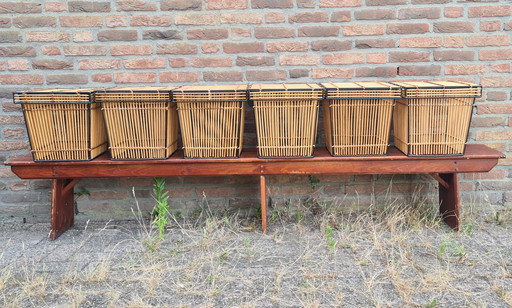 6x Rohé Noordwolde opbergmanden '50
