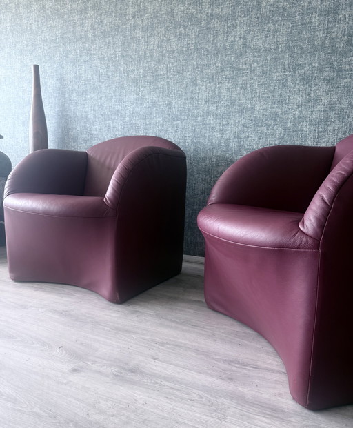 2x Rare Vintage Artifort Ben armchairs, by Pierre Paulin