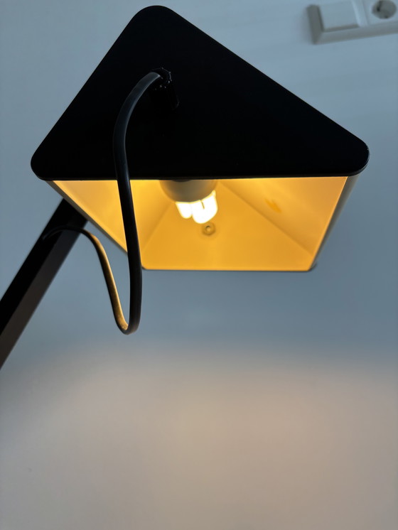 Image 1 of Lámpara de mesa industrial francesa estilo Jean Prouvé con base de mármol, años 70