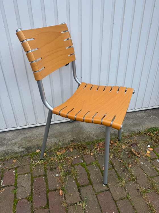 8x Harvink, Ruud Jan Koppe Sillas de comedor, Metal, Madera, Marrón (foto 3 de 5)