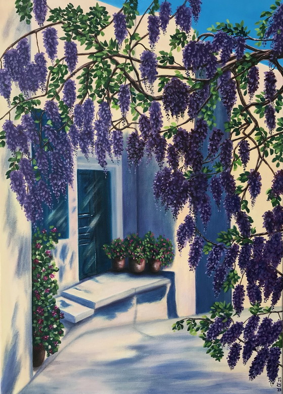 Image 1 of Peinture à l'huile - Irina Gauss - Ciel de vacances ensoleillé