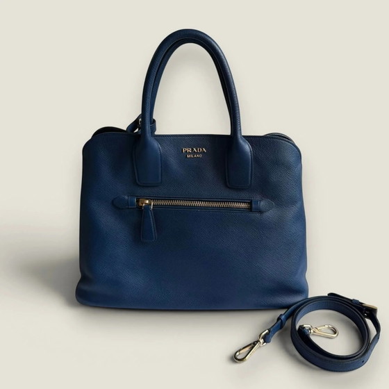 Prada Saffiano Leather Open Promenade Satchel – Borse a spalla (photo 3 of 23)