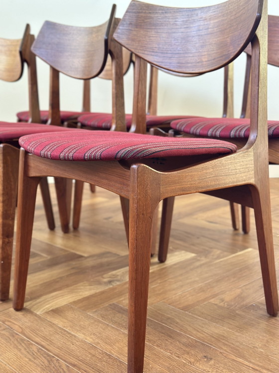 Image 1 of Set 6 vintage stoelen Deens Design jaren 50/60