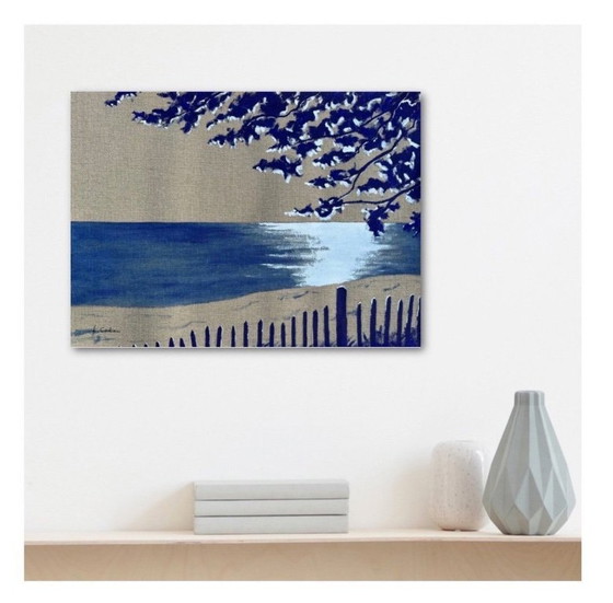 Image 1 of Acrylic on 345g raw canvas. Size 40x30cm.