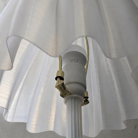 Image 1 of Lámpara de mesa escultural blanca de 55 cm
