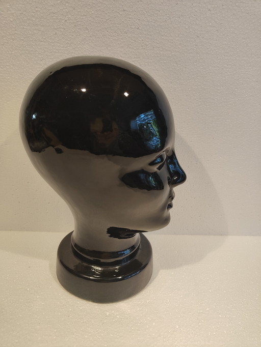 Vintage black Head Ceramics Scheurich West Germany