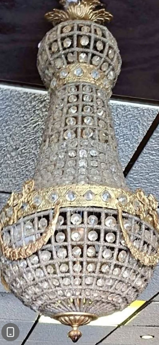2 candelabros auténticos, excepcionalmente hermosos y hechos a mano. – kroonluchters, Iron, Crystal (photo 2 of 7)
