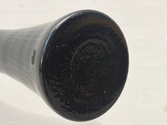 Image 1 of Black mid-century design glass vase