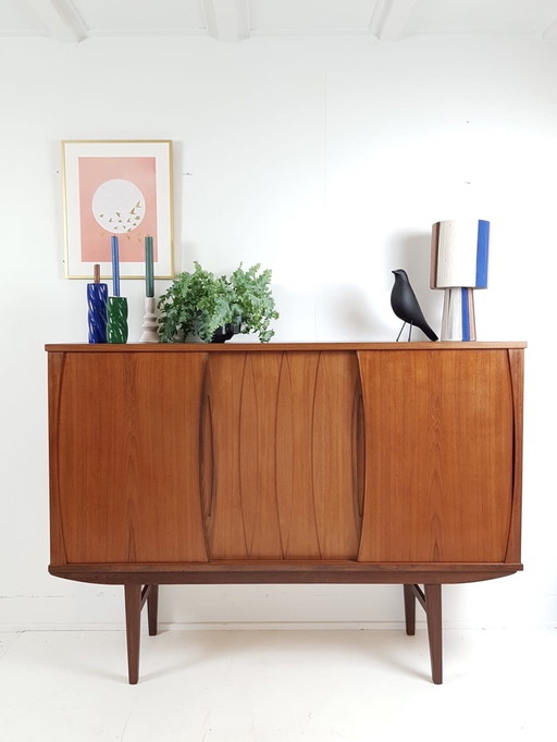 Vintage Deens Highboard | Wandkast | Kast