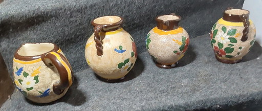 4 pottery pieces by Jérôme Massier, circa 1900