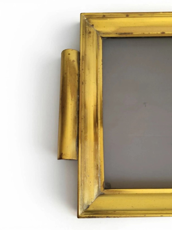 Messing Plateau Hollywood Regency 1960er – Tischdekoration, Brass (photo 7 of 11)