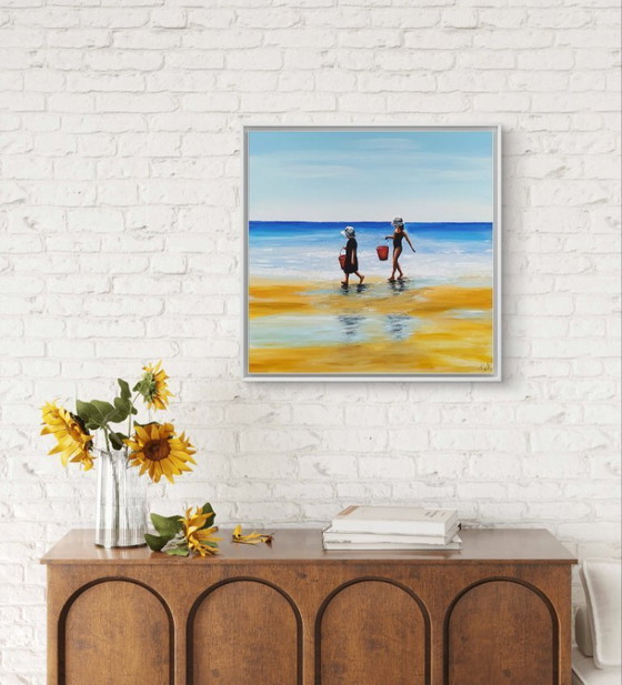 Image 1 of Della CAMILLERI - Red Buckets - Artist's painting 