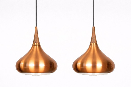 Coppia di 2 lampade a sospensione vintage danesi Orient di Jo Hammerborg, Fog og Morup, 1963