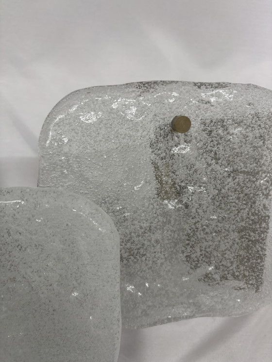 Image 1 of Vintage ice glass wall lamp Kalmar Franken Austria, 1960s