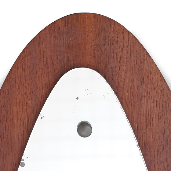 Image 1 of Oval teak wall mirror, 1960s