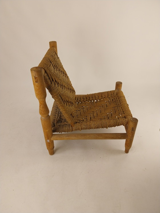 Image 1 of 1 x Silla de cuerda Audoux y Minet años 70