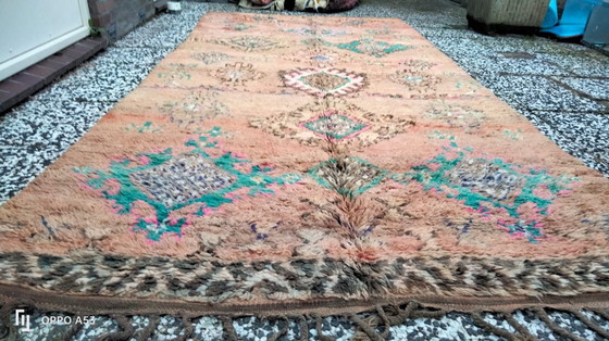 Image 1 of Hand-knotted Berber wool rug 360x155cm