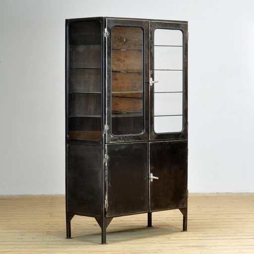 Polished Medical Cabinet, 1970's