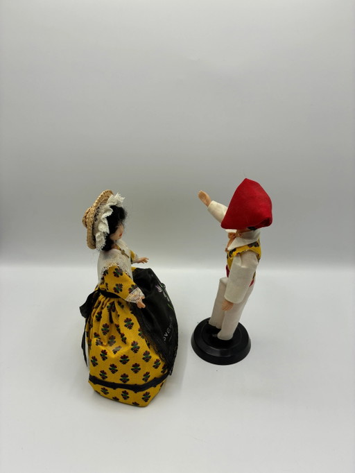 Provence-Puppenpaar – Vintage-Tracht – decoratieve objecten, Textile (photo 2 of 3)