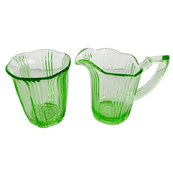 Set da crema in vetro vintage Anna Green, anni '30 – Stoviglie, Glass (photo 3 of 10)