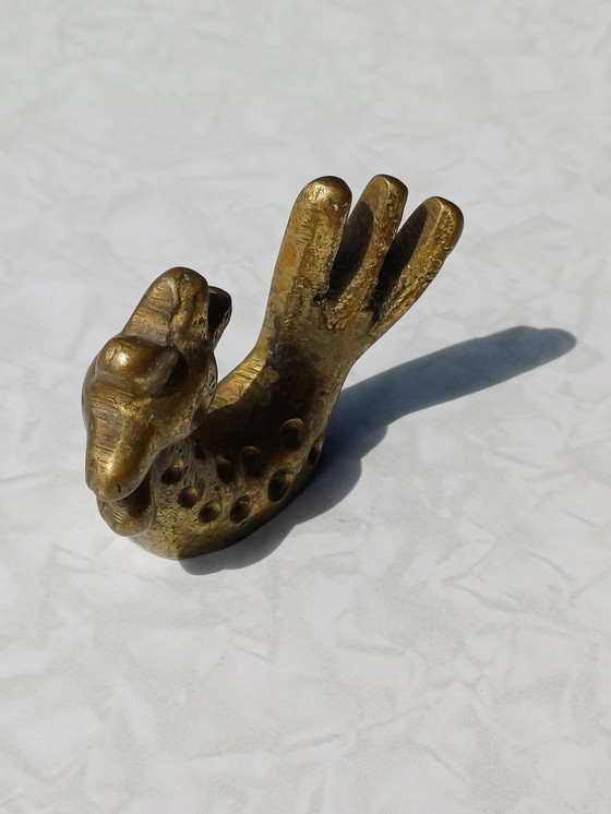 Image 1 of Walter Bosse 1960's vintage Brass/Bronze rooster figurine figure