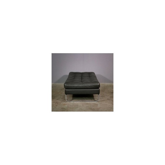 Image 1 of Vintage Valdichienti living room set in anthracite leather, 1970