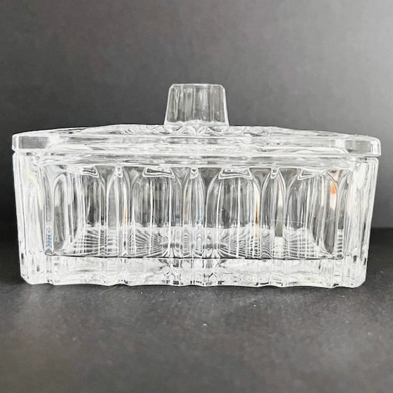 Image 1 of Antique French jewelry box cut crystal cigarette case 1900's