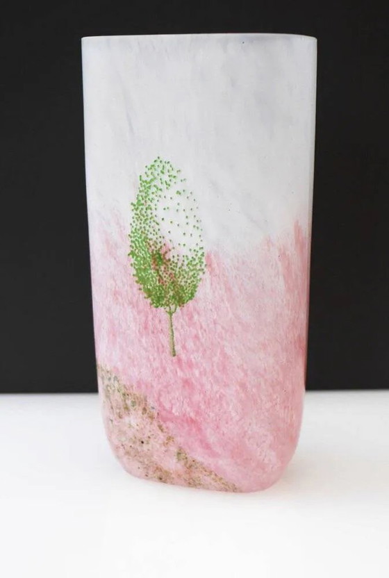 Image 1 of Scandinavian glass art vase known as May by Kjell Engman for Kosta Boda, 1980s