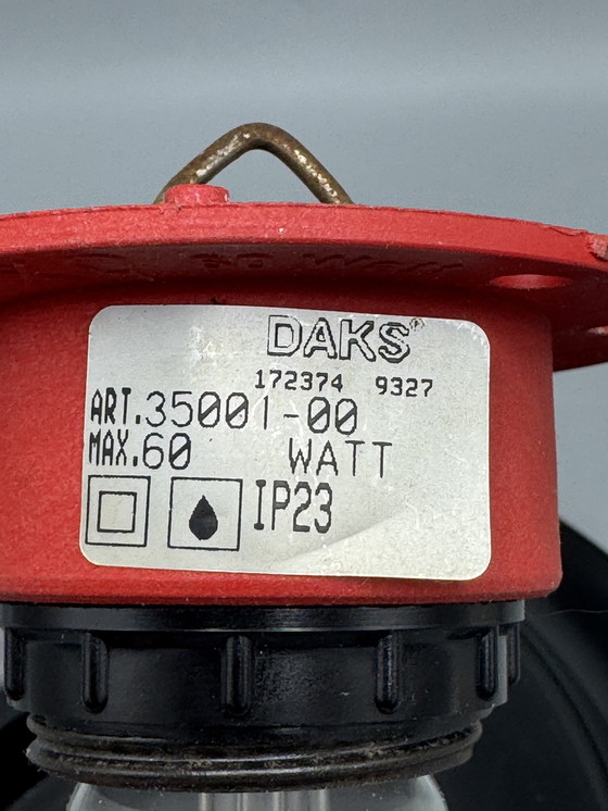 Image 1 of Plastic ceiling lamp in a modern black and white design