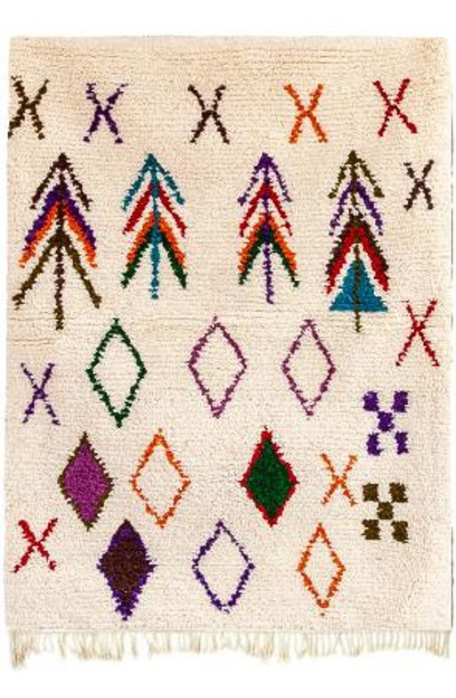 Tappeto berbero marocchino decorato in lana, 250/150 cm – vloerkleden en tapijten, Wool