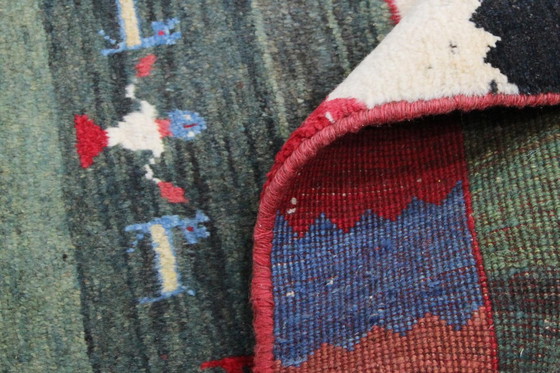 Image 1 of Original Perserteppich Gabbeh Ghashghai Orientteppich 154 cm x 110 cm Alt Natur