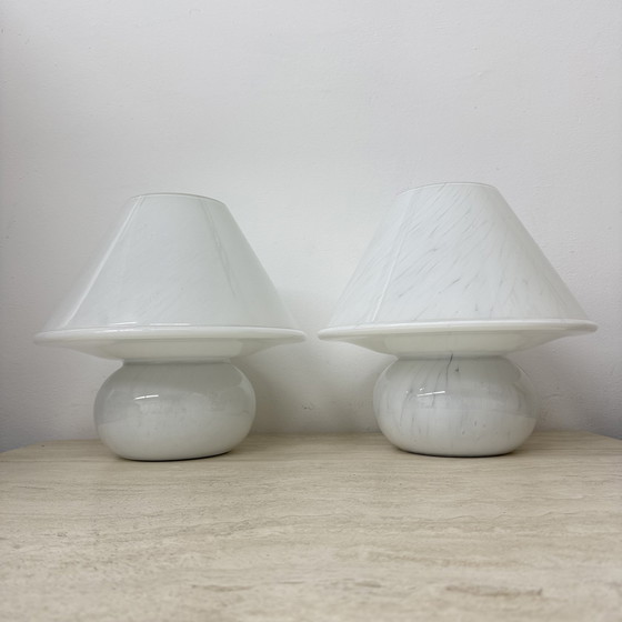 Image 1 of Limburg Glashütte Glass Table Lamp Mushroom, 1970's
