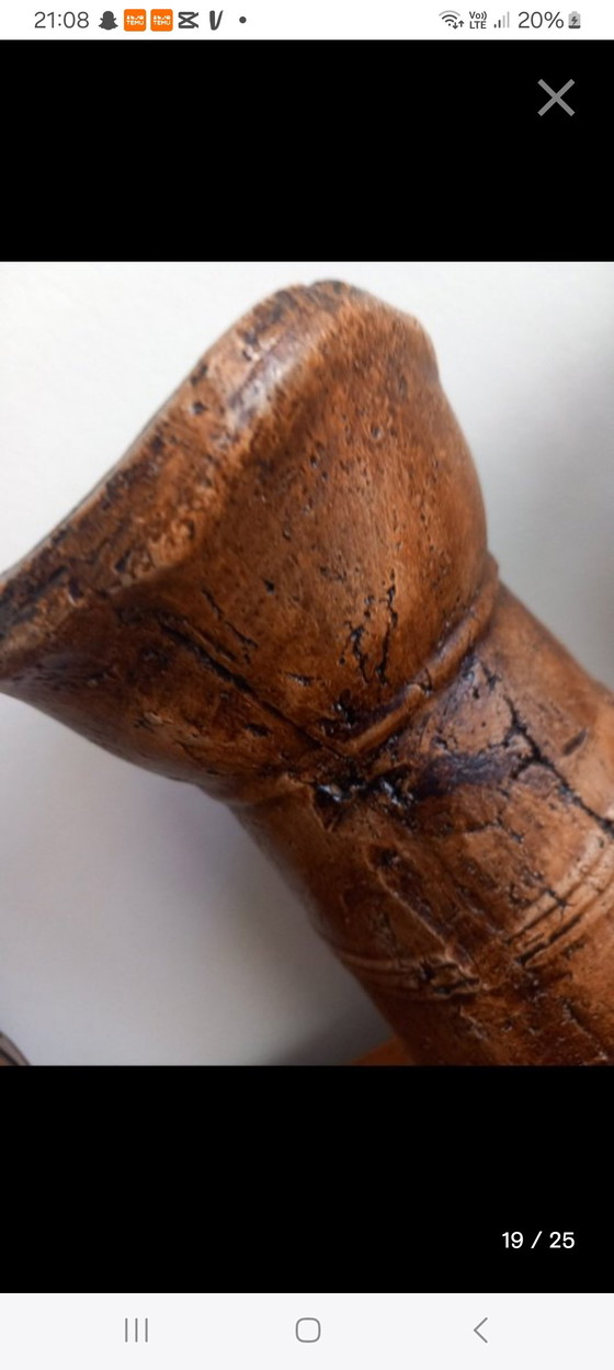 Image 1 of Monastic Reserve Pitcher, Spain, 19th Century - Institutional Markings J.M."