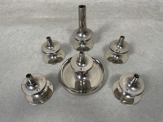 Image 1 of Candeliere modulare vintage &#39;cromato&#39; - STOFF Nagel BMG