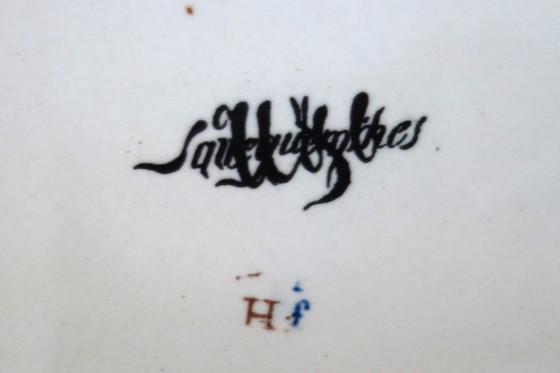 Image 1 of Antiek decoratief bord Sarreguemines