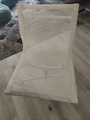 3x Vitra swivel chairs EA 108 with white netweave