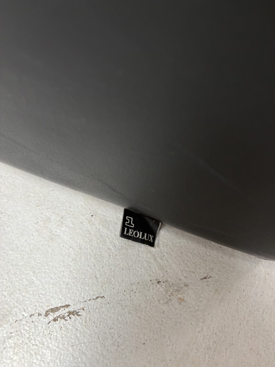 Image 1 of Leolux design sofa + armchair – black leather