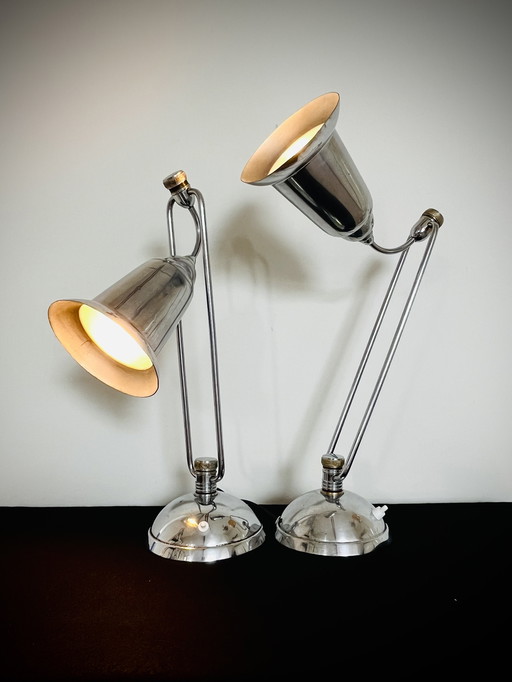 2x JUMO - modèle 610 V1 - Lampes de bureau Bauhaus