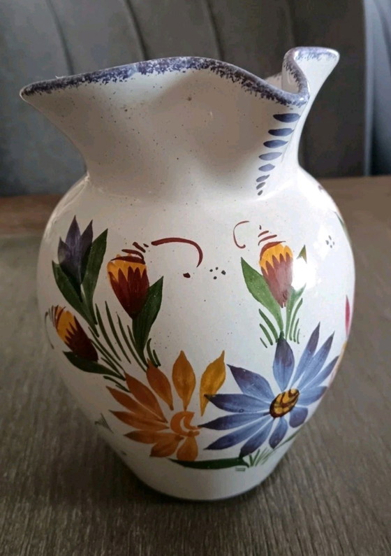 Image 1 of Jarra de mayólica bretona R. Tion de la década de 1920