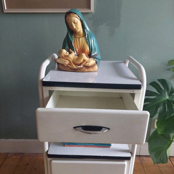 Lucky Vintage Original French Industrial Hospital Cabinet – Nightstands, Metal (photo 4 of 9)