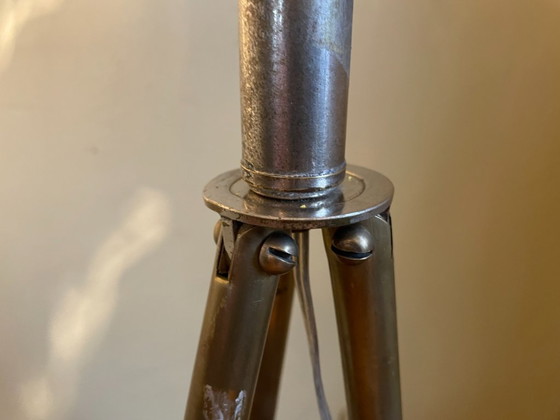Image 1 of Lampe auf altem Messingständer Stehlampe Französisch