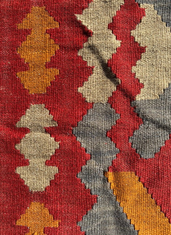 Mehrfarbiger, handgeknüpfter Kelim-Teppich. Türkei, 1970er Jahre. – Teppiche & Läufer, Wool, Cotton (photo 3 of 8)